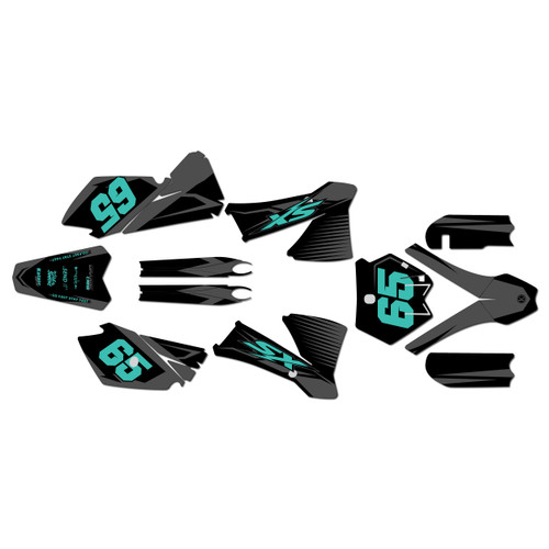 ktm 85sx graphics kit 2003-2005 bold series teal-shift