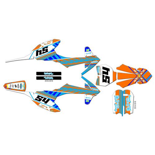 ktm 50sx graphics kit 2019 split series orange