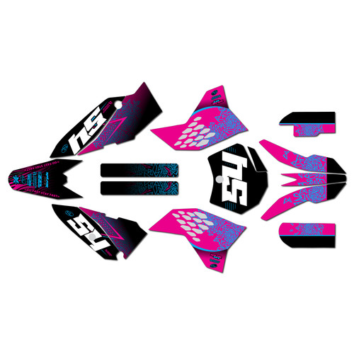ktm 65sx graphics kit 2009-2015 fatality series magenta