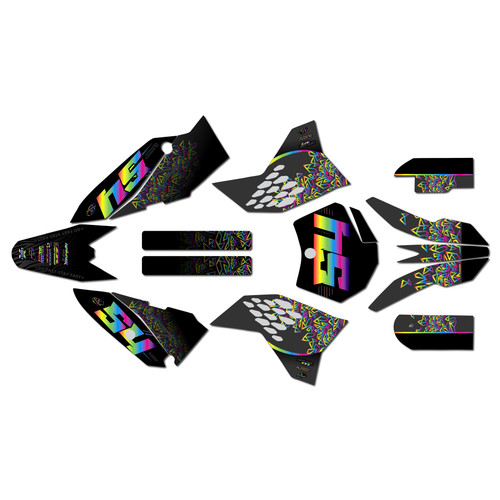 ktm 65sx graphics kit 2009-2015 fatality series rainbow