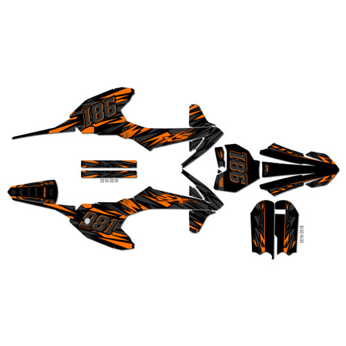 ktm 50sx graphics kit 2020-2023 twitch series orange