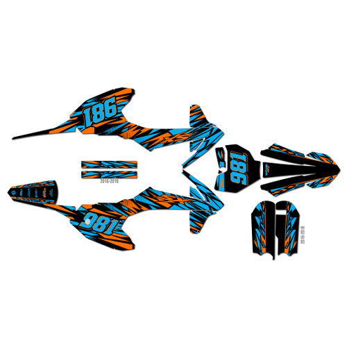 ktm 50sx graphics kit 2020-2023 twitch series cyan