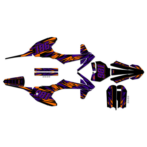 ktm 50sx graphics kit 2020-2023 twitch series purple