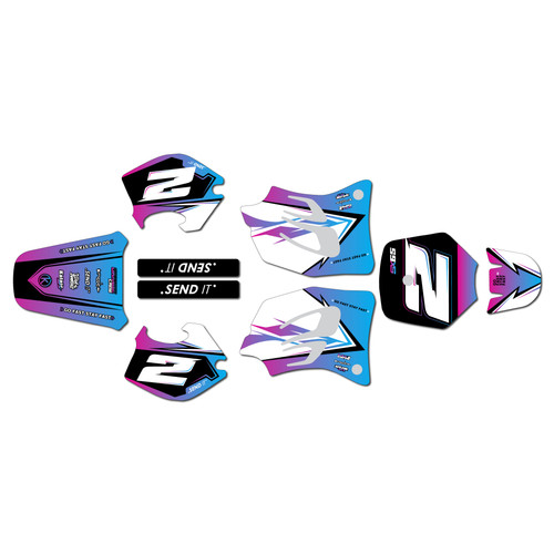 ktm 65sx graphics kit 1998-2001 razor series magenta