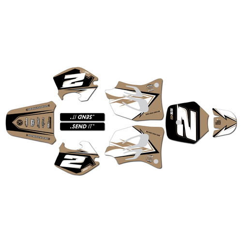 ktm 65sx graphics kit 1998-2001 razor series tan