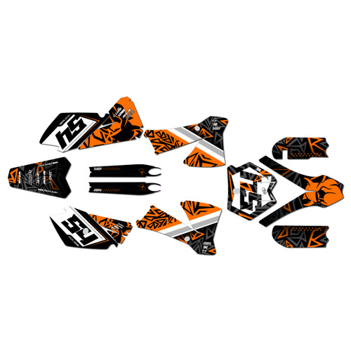 KTM 85SX & 105SX graphics kit 2003-2005 cyrus series orange