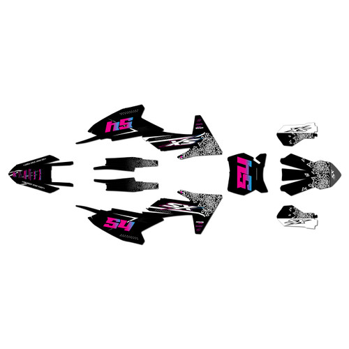 ktm 65sx graphics kit 2024-2026 fatality series magenta-shift