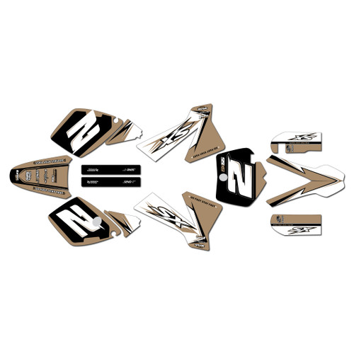 ktm 65sx graphics kit 2002-2008 razor series tan