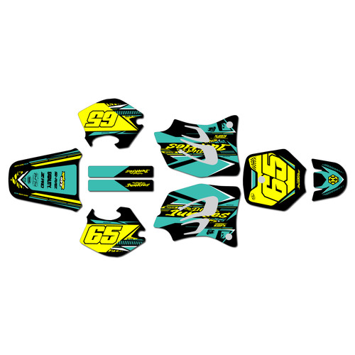 ktm 65sx graphics kit 1998-2001 rugged series teal