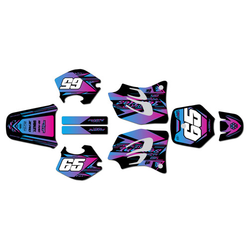 ktm 65sx graphics kit 1998-2001 rugged series magenta-shift
