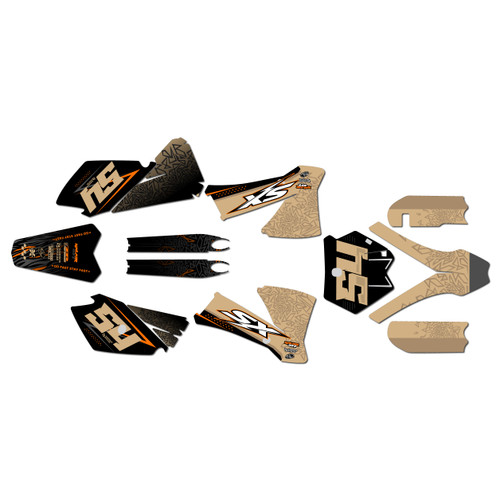 KTM 85SX & 105SX graphics kit 2003-2005 fatality series tan