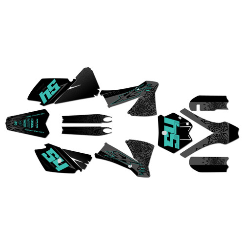 ktm 85sx graphics kit 2003-2005 fatality series teal-shift