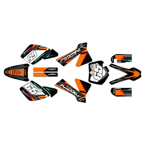 ktm 65sx graphics kit 2002-2008 rugged series orange