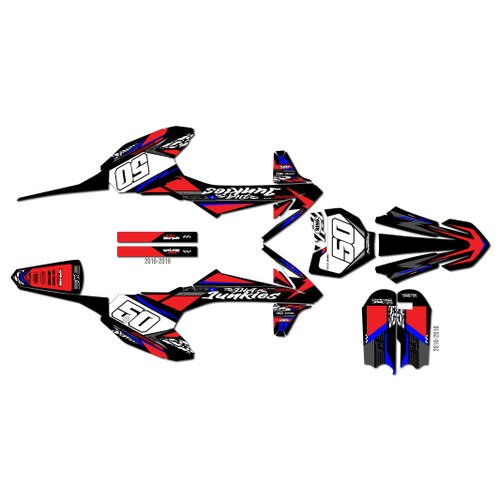 ktm 50sx graphics kit 2016-2018 rugged series red