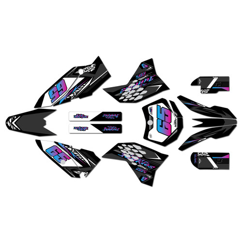 ktm 65sx graphics kit 2009-2015 rugged series magenta-shift