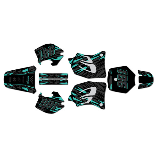 ktm 65sx graphics kit 1998-2001 twitch series teal