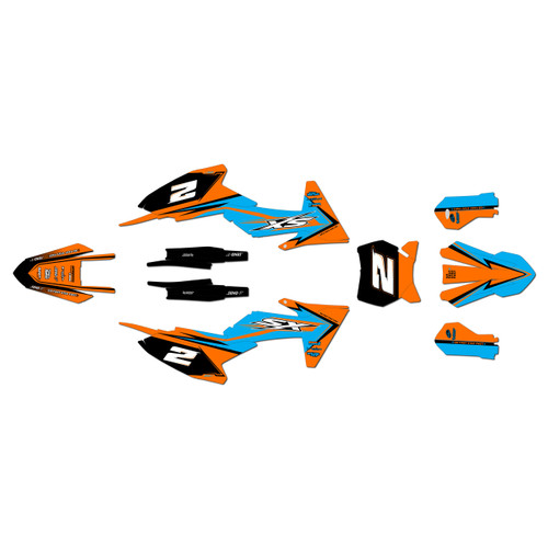 ktm 65sx graphics kit 2024-2026 razor series cyan