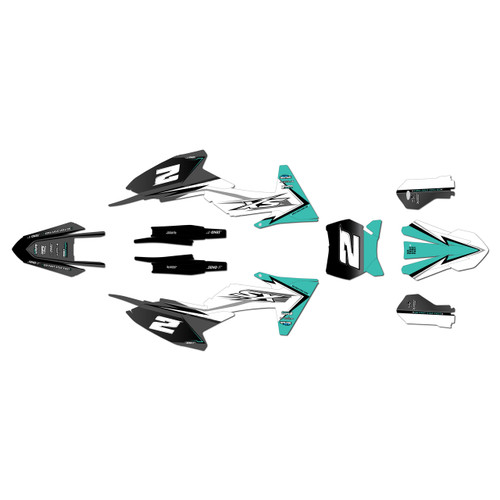 ktm 65sx graphics kit 2024-2026 razor series teal