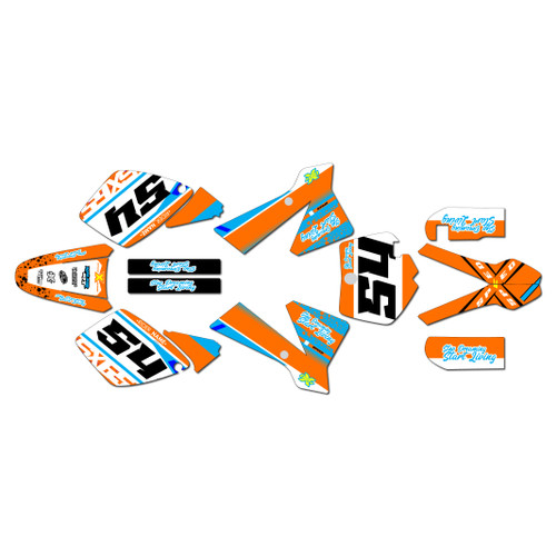 ktm 65sx graphics kit 2002-2008 split series orange