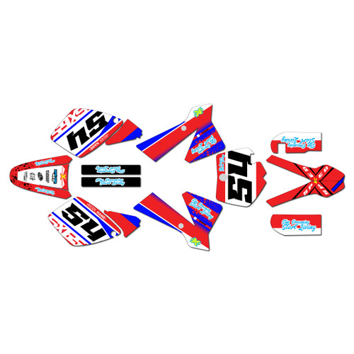 ktm 65sx graphics kit 2002-2008 split series red