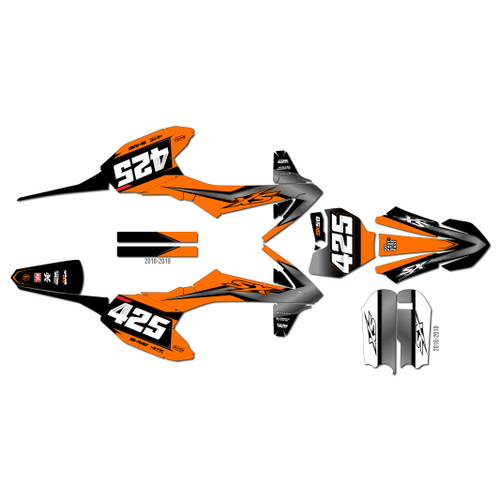 ktm 50sx graphics kit 2016-2018 seize series orange