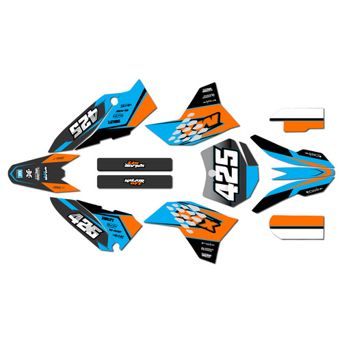 ktm 65sx graphics kit 2009-2015 screech series cyan