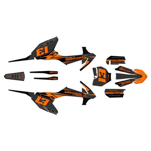 ktm 65sx graphics kit 2016-2023 og-crew series orange-shift