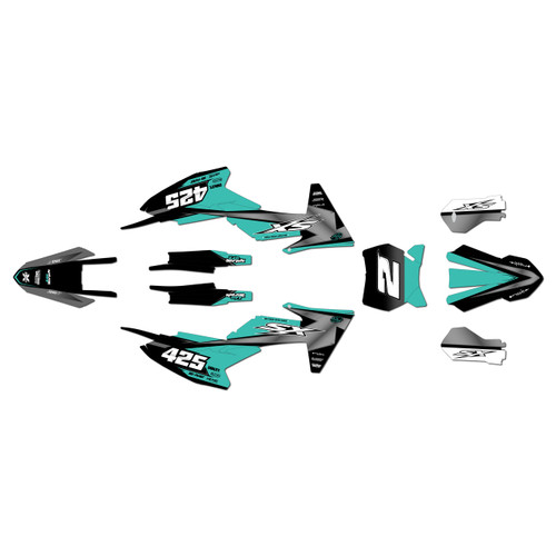 ktm 65sx graphics kit 2024-2026 screech series teal