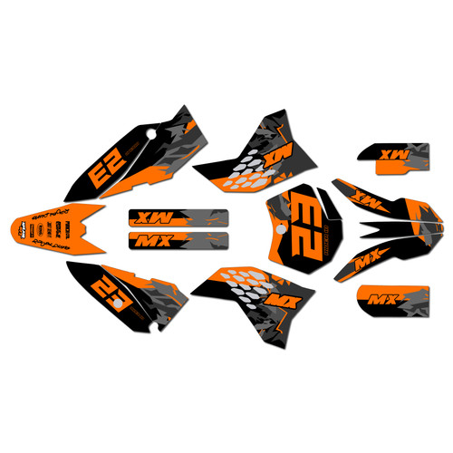 ktm 65sx graphics kit 2009-2015 throwback series orange-shift