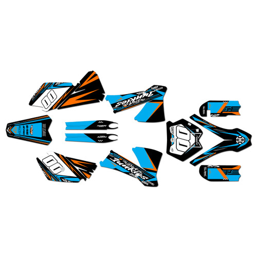 ktm 85sx graphics kit 2003-2005 rugged series cyan