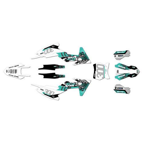 ktm 65sx graphics kit 2024-2026 surfs-up series teal
