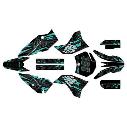 ktm 65sx graphics kit 2009-2015 twitch series teal