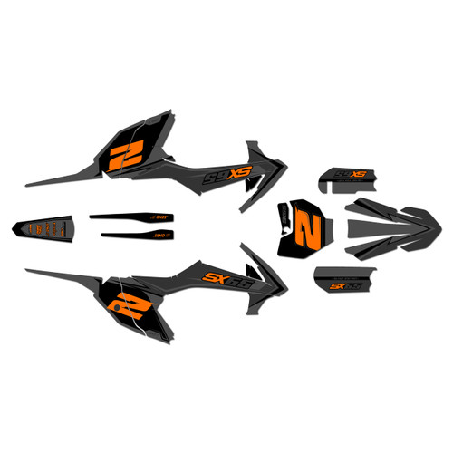 ktm 65sx graphics kit 2016-2023 razor series orange-shift