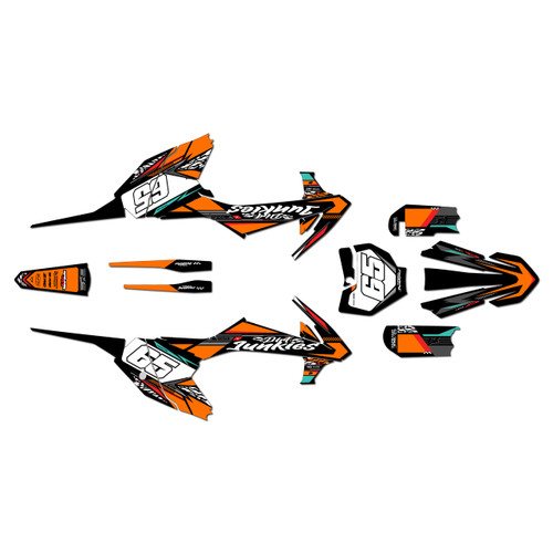 ktm 65sx graphics kit 2016-2023 rugged series orange