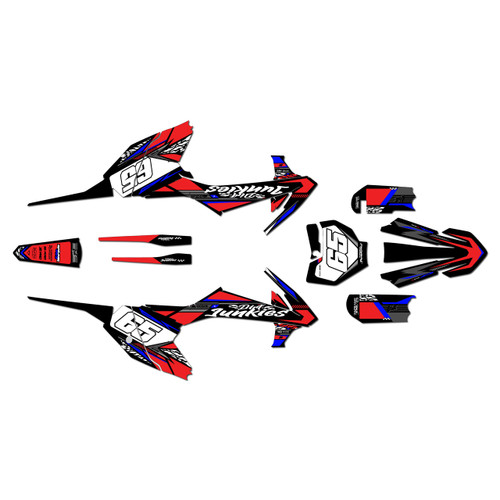 ktm 65sx graphics kit 2016-2023 rugged series red