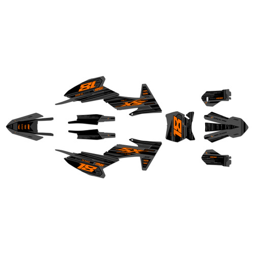 ktm 65sx graphics kit 2024-2026 warrior series orange-shift