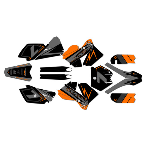 KTM 85SX & 105SX graphics kit 2006-2012 bash series orange
