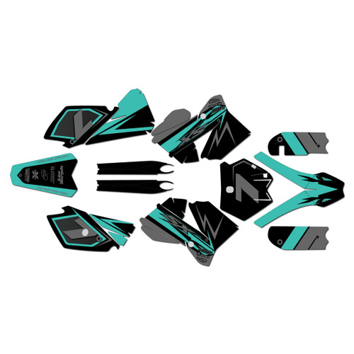 KTM 85SX & 105SX graphics kit 2006-2012 bash series teal