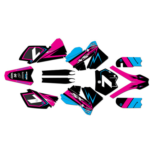 ktm 105sx graphics kit 2006-2012 bash series magenta