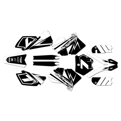 ktm 105sx graphics kit 2006-2012 bash series white