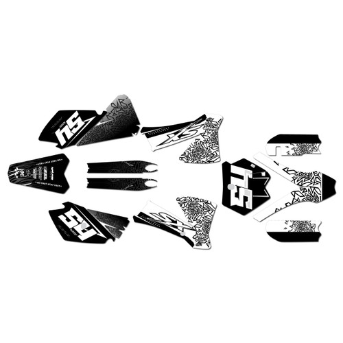 ktm 105sx graphics kit 2003-2005 fatality series white