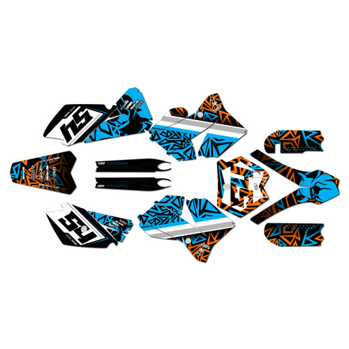 KTM 85SX & 105SX graphics kit 2006-2012 cyrus series cyan