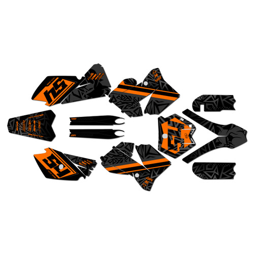 KTM 85SX & 105SX graphics kit 2006-2012 cyrus series orange-shift