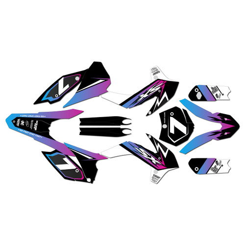 ktm 105sx graphics kit 2013-2015 bash series magenta-shift