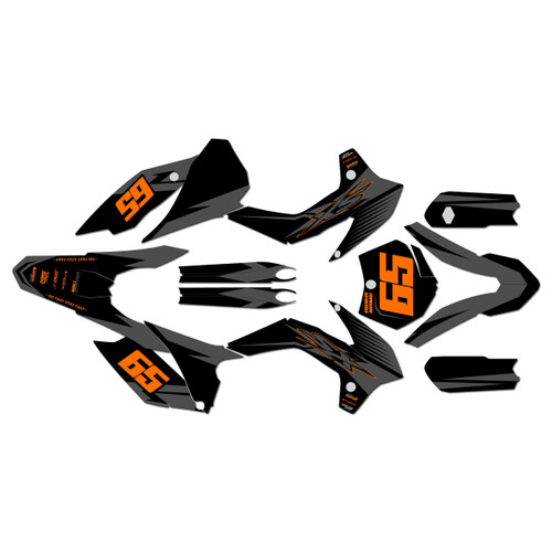 ktm 85sx graphics kit 2013-2015 bold series orange-shift
