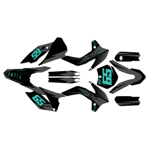 ktm 85sx graphics kit 2013-2015 bold series teal-shift