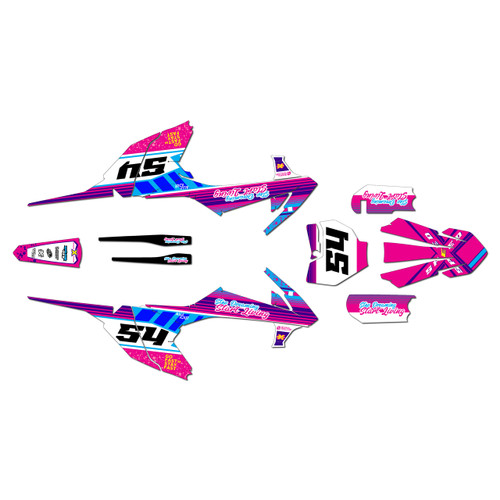 ktm 65sx graphics kit 2016-2023 split series magenta