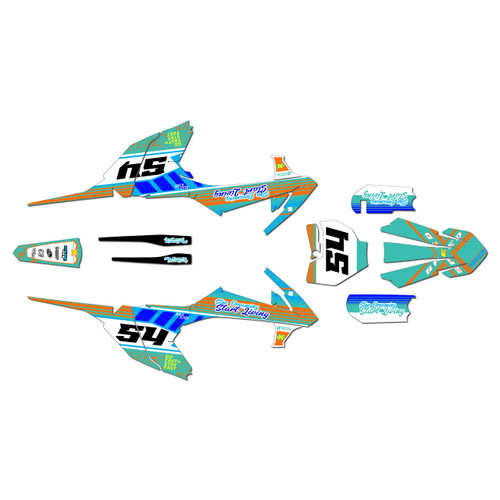 ktm 65sx graphics kit 2016-2023 split series teal