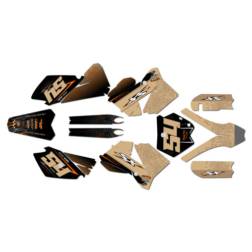 KTM 85SX & 105SX graphics kit 2006-2012 fatality series tan