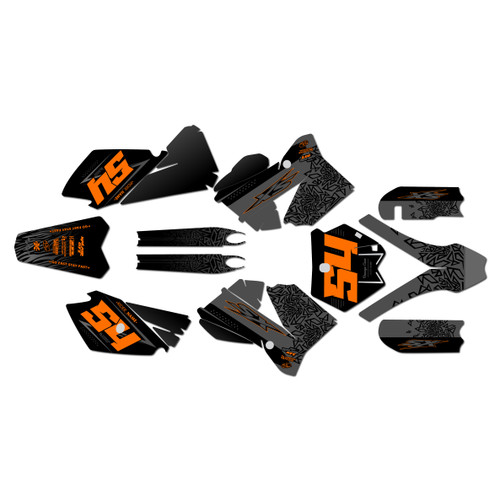 KTM 85SX & 105SX graphics kit 2006-2012 fatality series orange-shift
